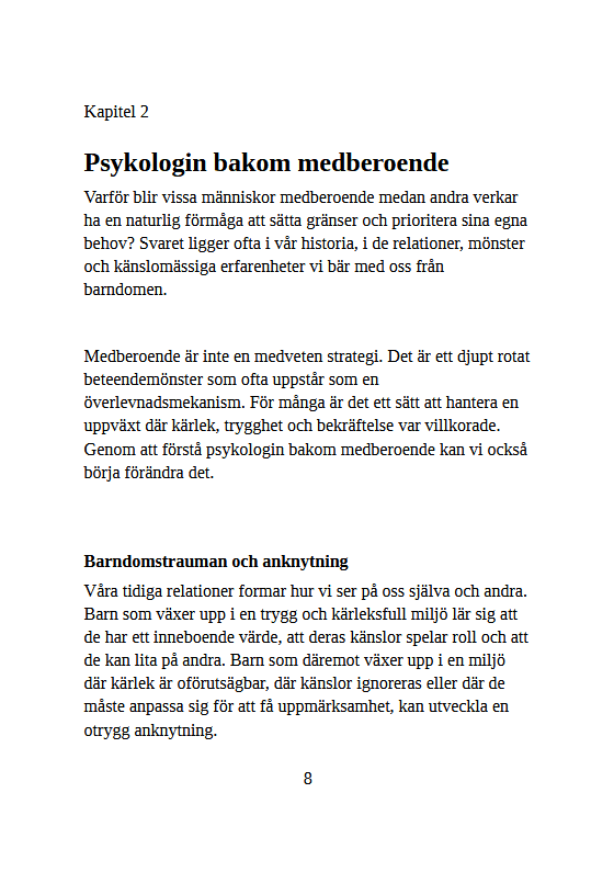 Medberoende A5 Kapitel 2 Medberoende A5 Kapitel