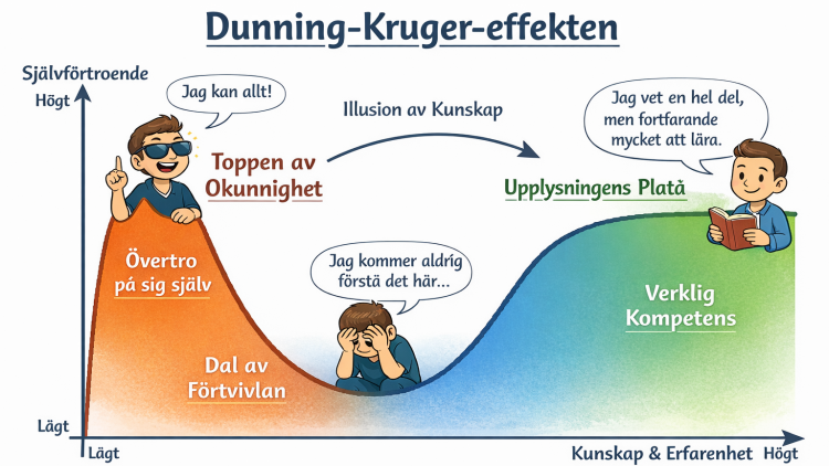 Dunning Kruger Effekten diagram V2