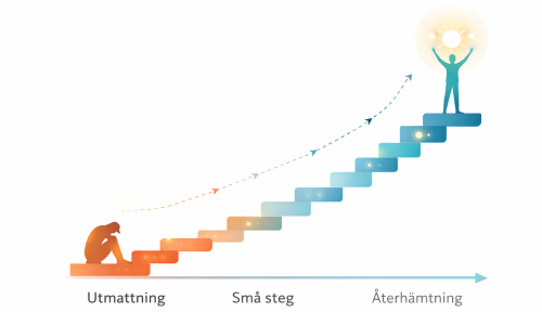 Utmattning till återhämtning små steg 500x288